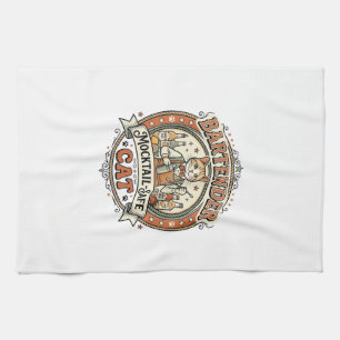 Bartender Mocktail-Safe Cat Bartender Mocktail-Saf Tea Towel