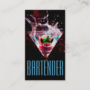 Bartender Nightlife Business Card