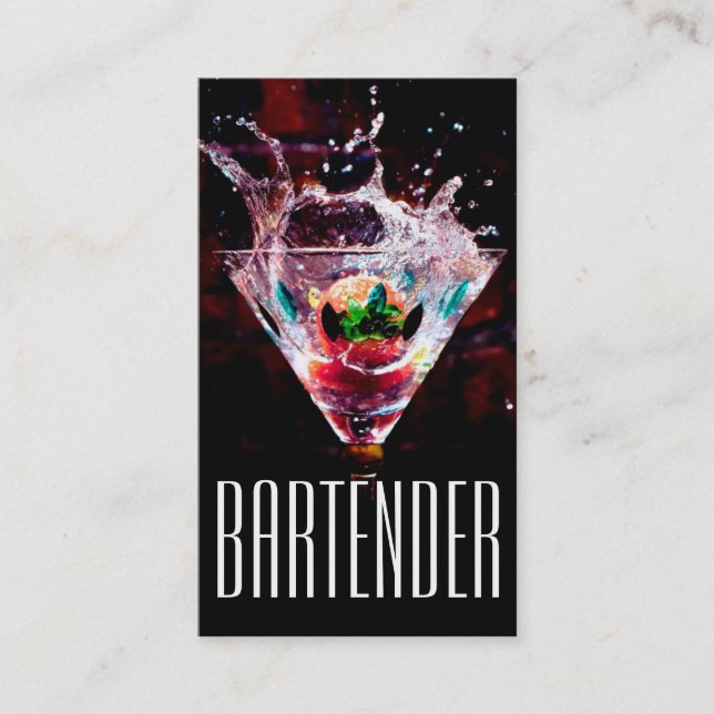 Bartender Nightlife Business Card (Front)