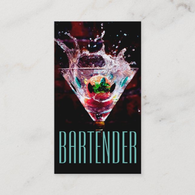 Bartender Nightlife Business Card (Front)