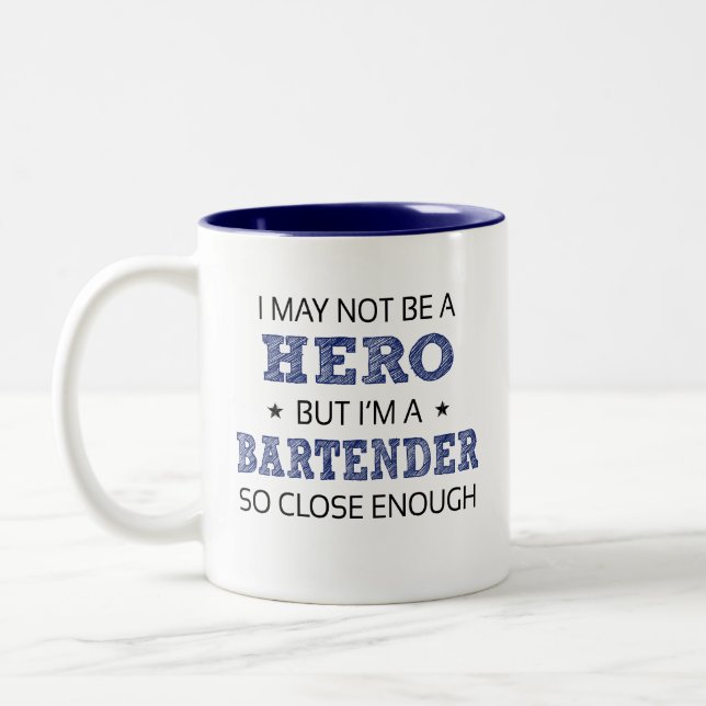 Bartender Novelty Two-Tone Coffee Mug (Left)