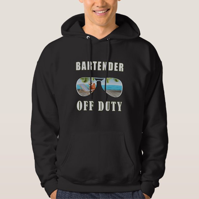 Bartender off duty sunglasses palm beach vacation hoodie (Front)