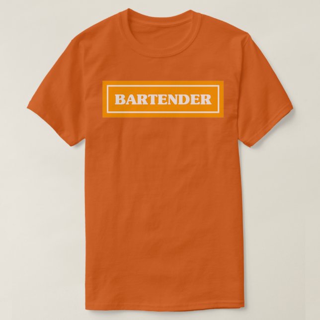 Bartender Orange T-Shirt (Design Front)