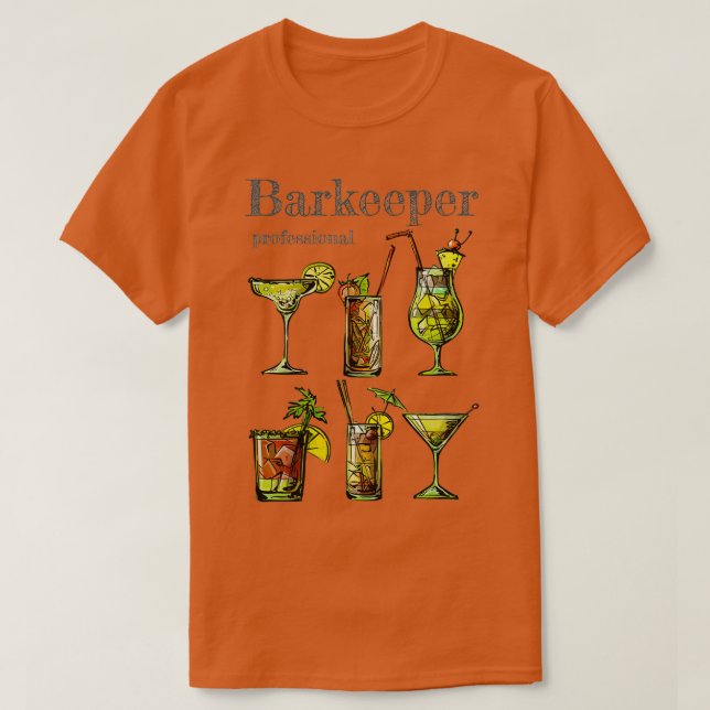 Bartender Professional Design T-Shirt (Design Front)