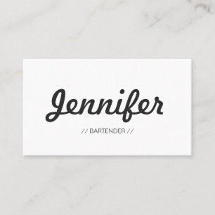 Bartender - Stylish Simple Concise Business Card