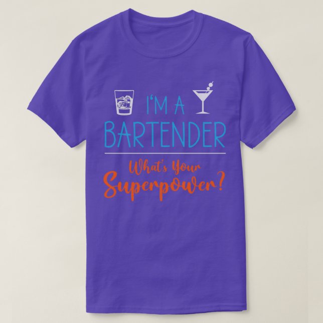 Bartender superpower 1 T-Shirt (Design Front)