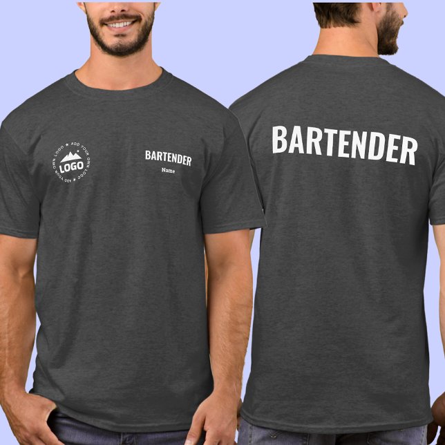 Bartender T-Shirt Uniform Personalized Name Logo (Creator Uploaded)