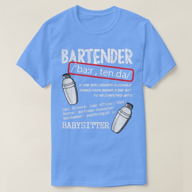 Bartender Tools Bartender Set Wine T-Shirt (Design Front)