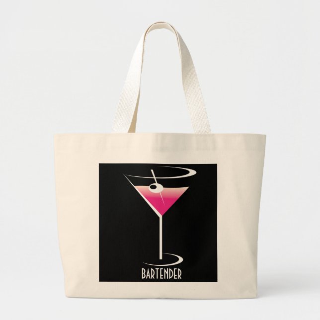 Bartender tote bag Pink Martini (Front)