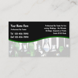 Bartender Unique Design Business Cards