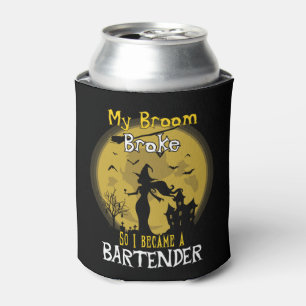 Bartender Witch Halloween Can Cooler