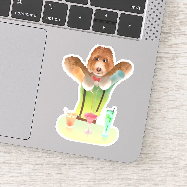 Bartending Dog in Retro Bar (Detail)