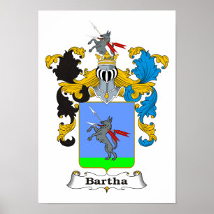 Bartha Family Hungarian Coat of Arms 11x15” Prin Poster