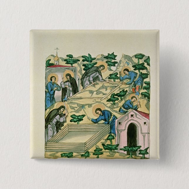 Bartholomew and Stephan 15 Cm Square Badge (Front)