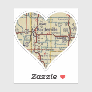 Bartlesville OK Retro Map