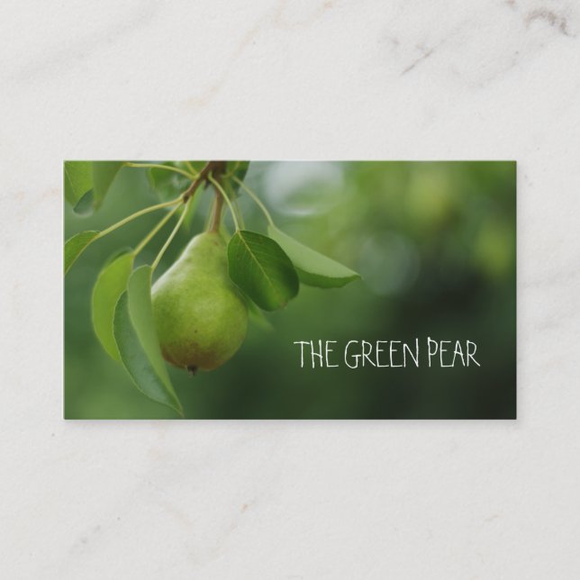 Bartlett Pear Tree, Organic Pears Business Card (Front)