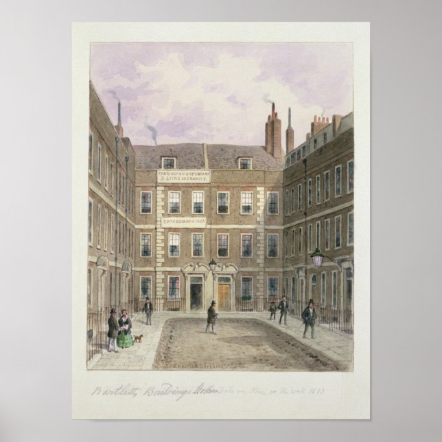 Bartlett's Buildings, Holborn, 1838 Poster (Front)
