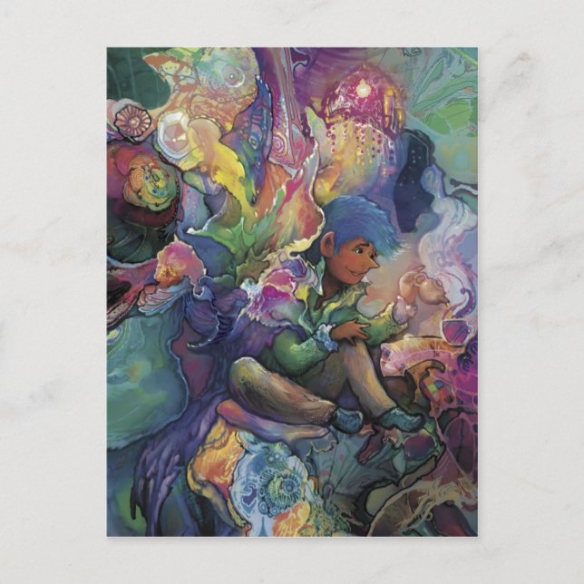 Bartok takes tea~~~ postcard (Front)