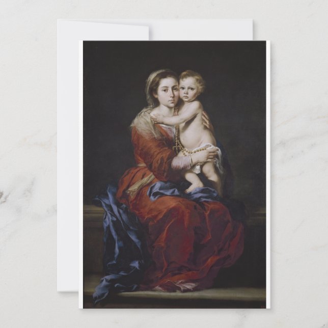 Bartolomé Esteban Murillo - Virgin and Child with  Invitation (Front)