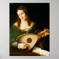 Bartolomeo Veneto and Workshop Lady Playing a Lute