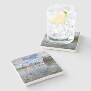 Barton Creek at Lady Bird Lake - Austin, Texas Stone Coaster