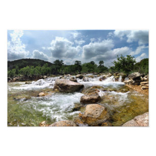 Barton Creek Greenbelt Waterfalls - Austin, Texas Photo Print