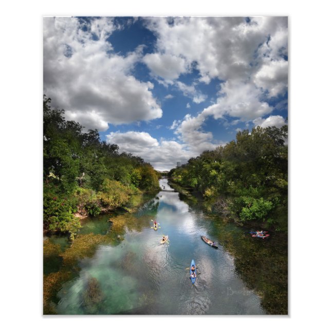 Barton Creek Kayaks - Austin Texas Photo Print (Front)