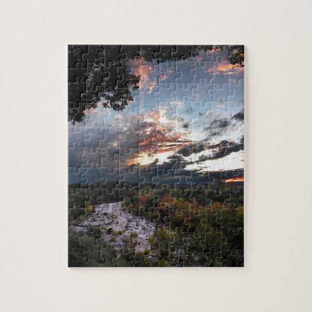 Barton Creek Sunset - Austin, Texas Jigsaw Puzzle (Vertical)