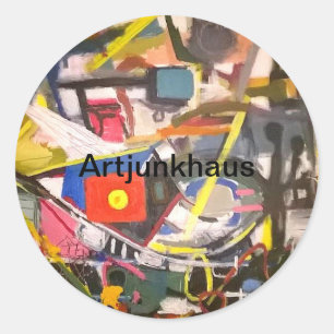 Barton Springs Austin Texas Hankamer Artjunkhaus   Classic Round Sticker