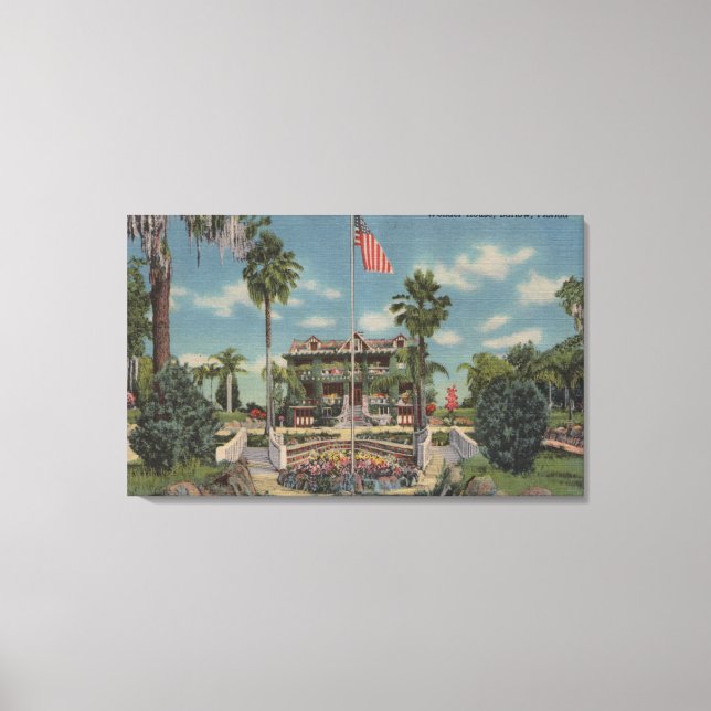 Bartow, Florida - View of Wonder House and Garde Canvas Print (Front)