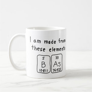 Bas periodic table name mug