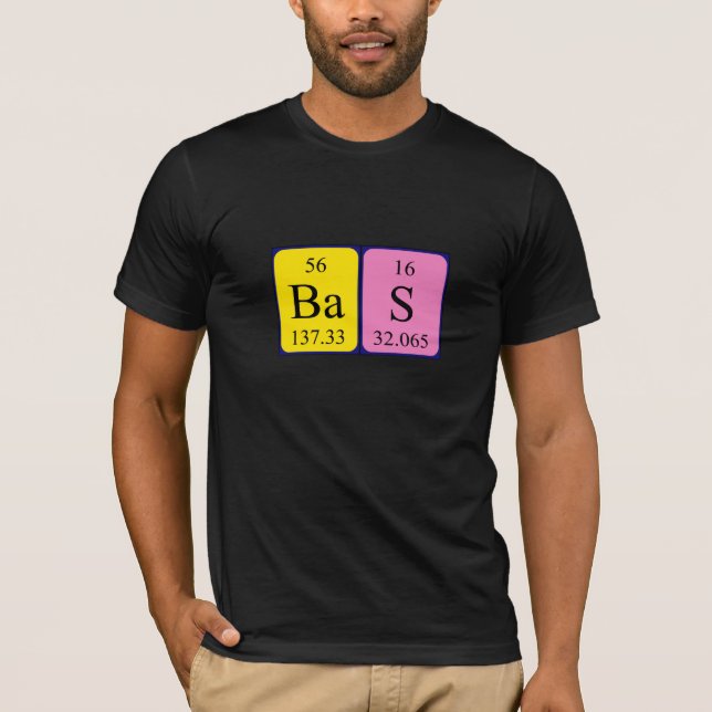 Bas periodic table name shirt (Front)