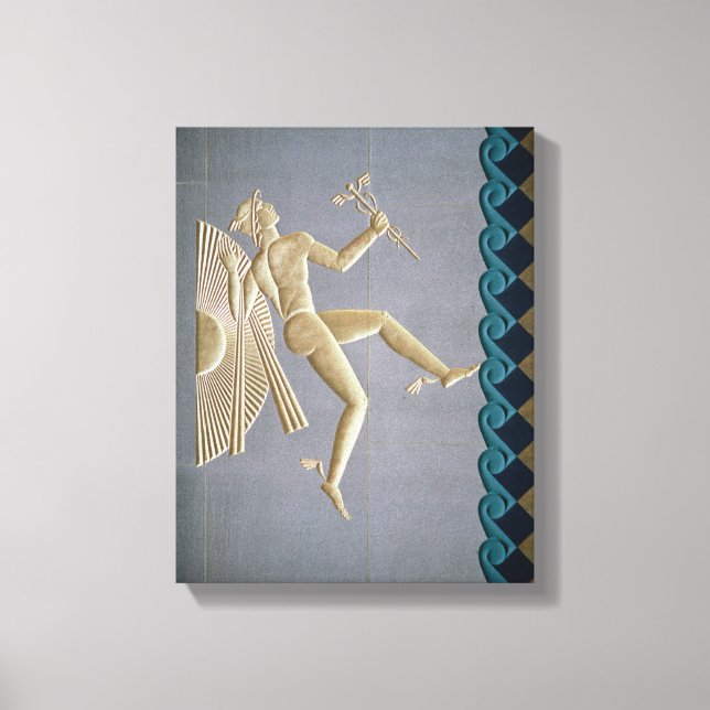 Bas-relief depicting Mercury Canvas Print (Front)