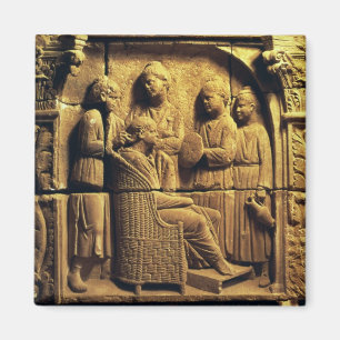 Bas relief of a hairdresser, Roman Magnet