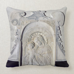 Bas-relief of a Madonna and Child (marble) Cushion