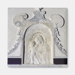 Bas-relief of a Madonna and Child (marble) Magnet