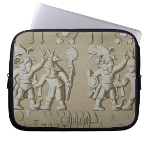 Bas Relief of Ancient Aztec Warriors, from The Sto Laptop Sleeve