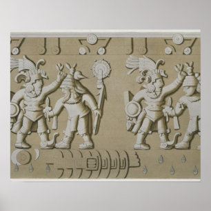 Bas Relief of Ancient Aztec Warriors, from The Sto Poster