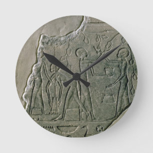 Bas relief of priestesses gathering grapes, 26th-3 round clock