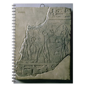 Bas relief of priestesses gathering grapes, 26th-3 spiral notebook