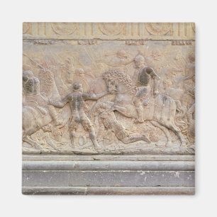Bas relief panel magnet