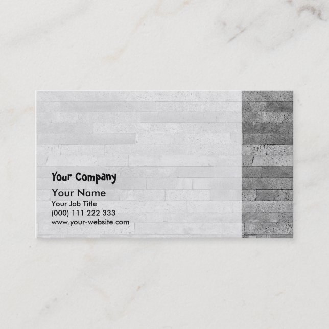 Basalt brick wall business card (Front)