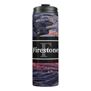 Basalt Lava Flow with Your Name and Monogram Thermal Tumbler