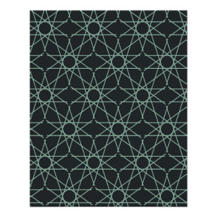 Basalt Mint Geometry Poster