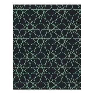Basalt Mint Geometry Poster