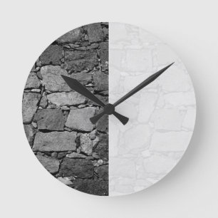 Basalt wall round clock