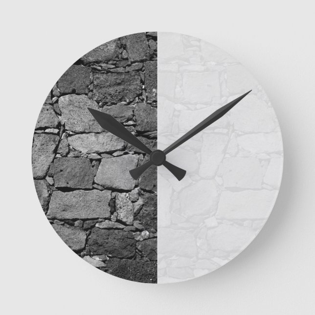 Basalt wall round clock (Front)