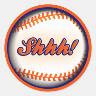 Basball fan surprise party enclosure classic round sticker