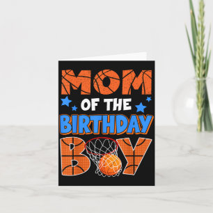 Basball Mom Of The Birthday Boy Family Matching Card