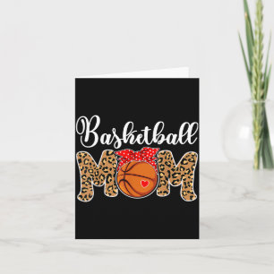 Basball Mum Leopard Game Day Funny Mothers Day Card
